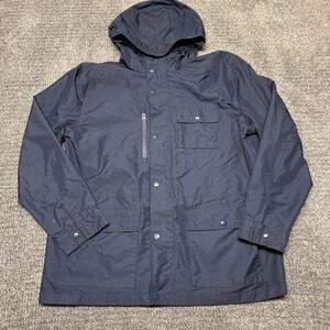Gap Mens Utility Field Jacket XL Navy Blue Hooded‎ Lightweight Windbreaker Y2K